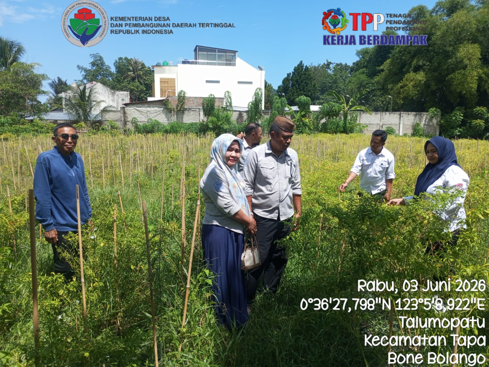 Gencar Kawal Stok Pangan, Tim Monitoring Evaluasi Program Ketahanan Pangan TA 2025 di Desa Talumopatu, Bone Bolango
